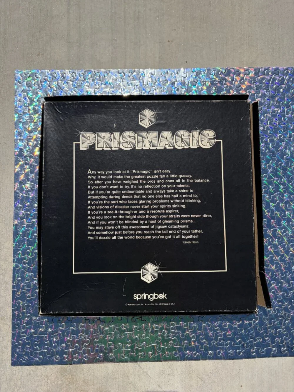 Vintage Springok Prismagic 500+ Piece Hologram Jigsaw Puzzle No 1 Complete